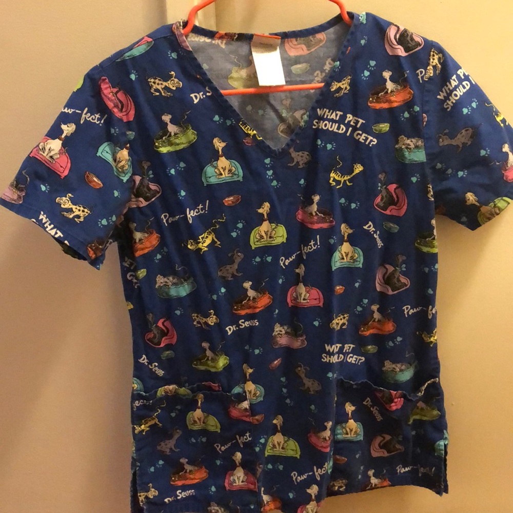 Which pet should I get? Scrub top dr Seuss